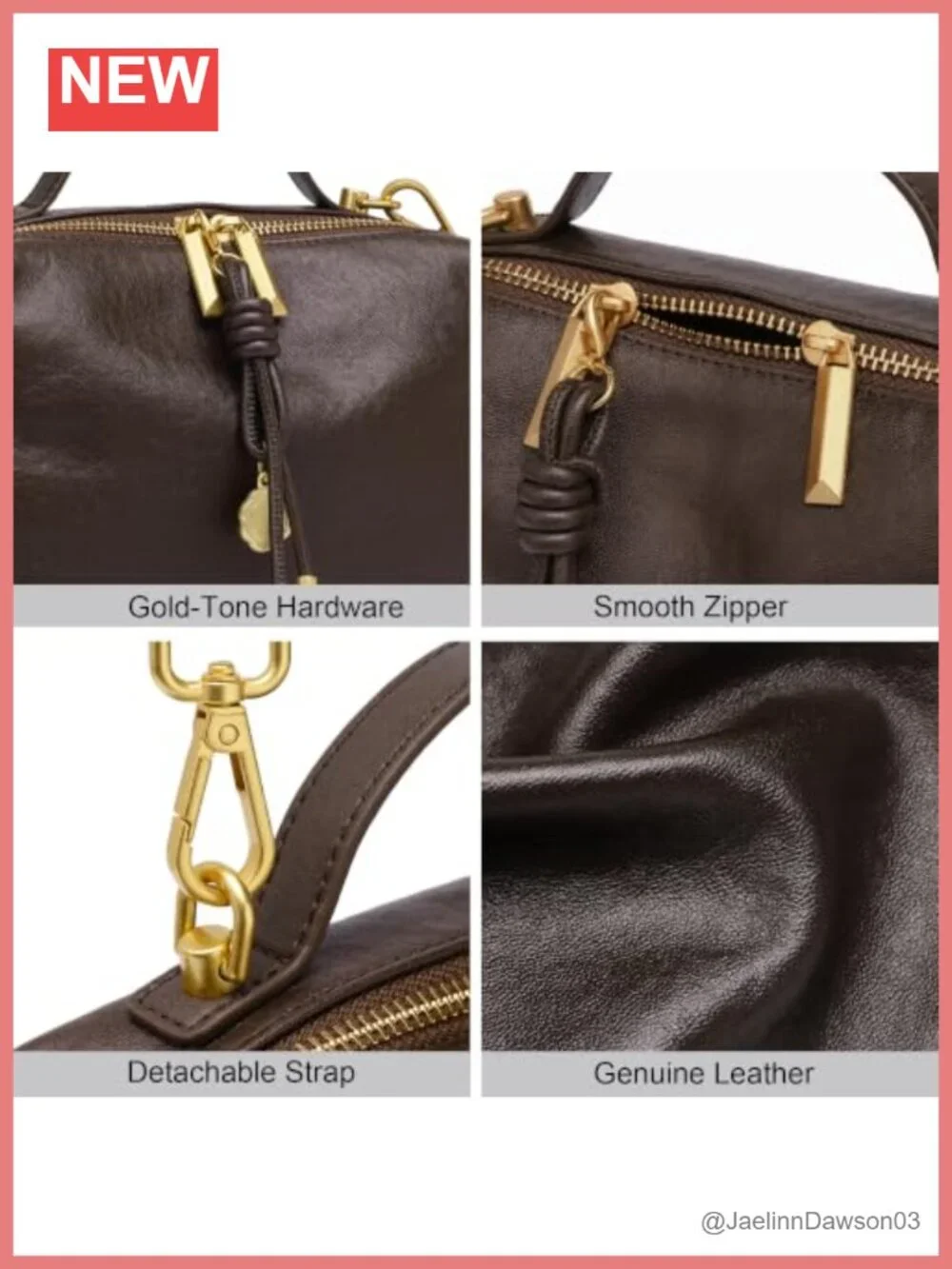 Genuine Leather Small Top Handle Satchel Crossbody Purse Adjustable Strap